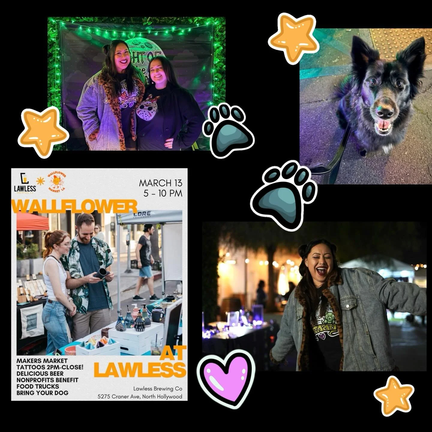 Another @wallflowermarketla, you say? HELL FRIGGIN&rsquo; YEAH! 🤘🏼

⏰ Mar. 13th 5:00pm-10:00pm
📍5275 Craner Ave. North Hollywood 91601

Irish Dry Stout and Shamrock Slushies will be available too! 🍺☘️

Come celebrate St. Patty&rsquo;s Day early w