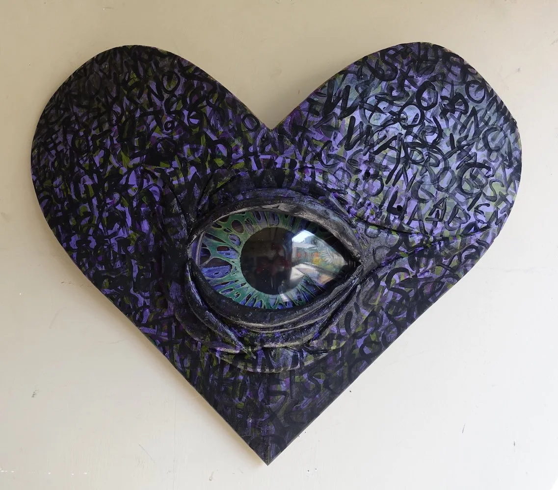 Eye Heart Purple Green