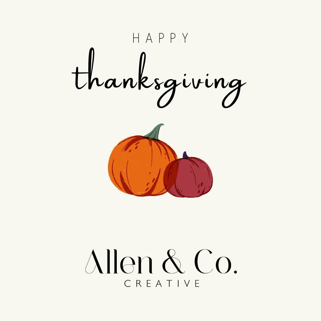 Wishing you a wonderful Thanksgiving surrounded by your loved ones and all your favorite foods!
.
.
.
.
#thanksgiving2023 #happythanksgiving #grateful #thankful #allenandcocreative