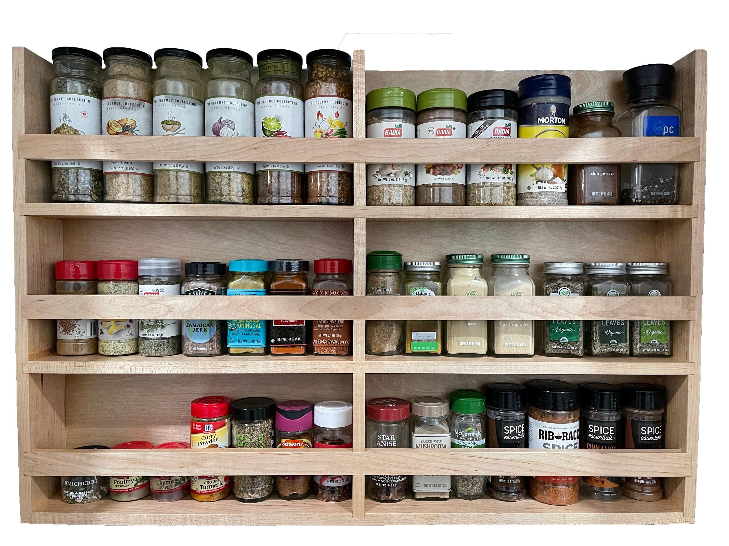 Large Hard Maple Spice Rack