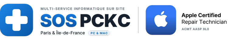 SOS PCKC, dépannage informatique à Paris, Apple Certified Repair Technician
