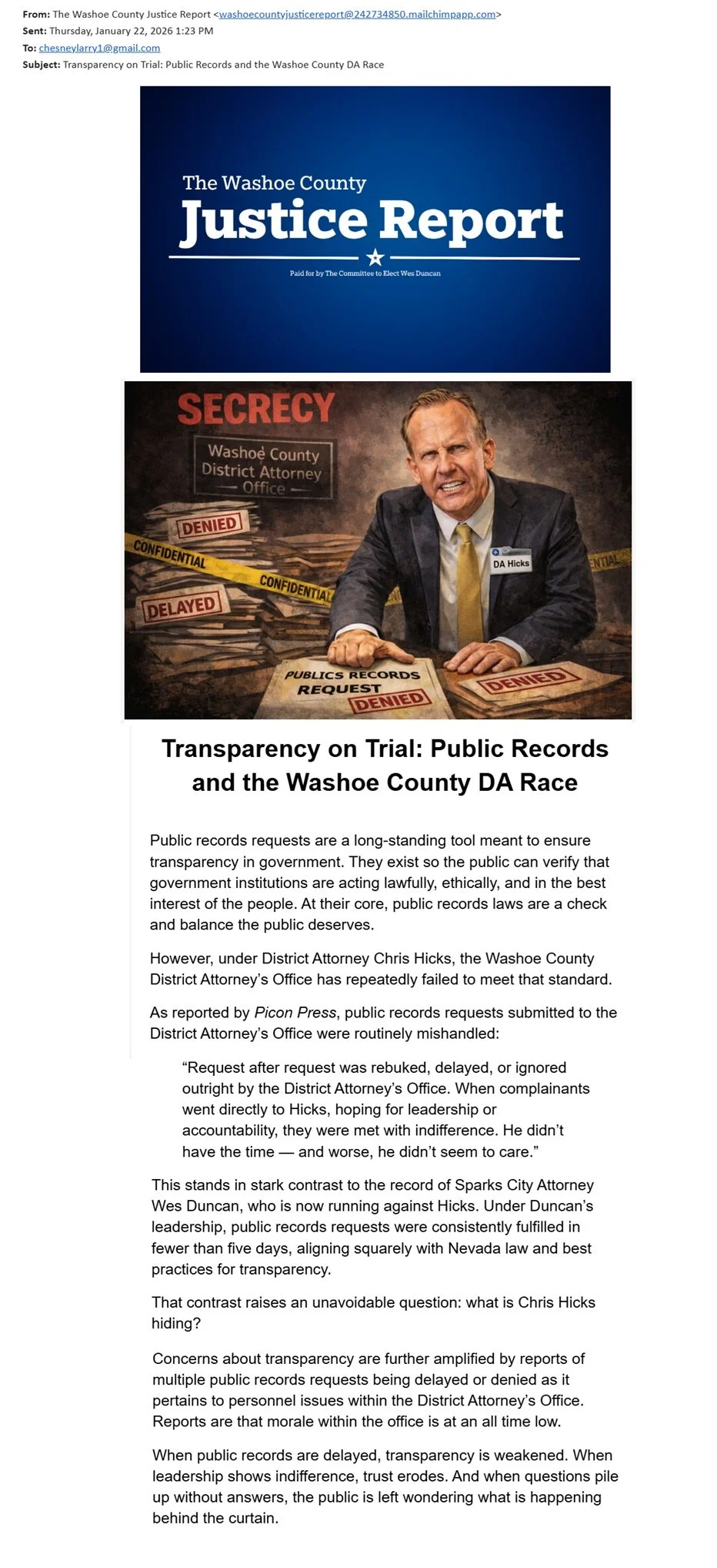 Delay, Deny, Deflect: A Washoe County Tradition