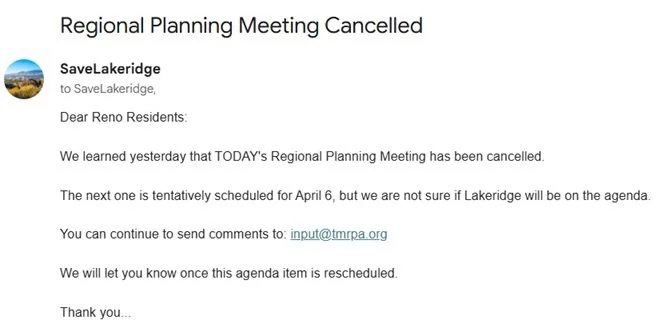 Delay, Deflect, Repeat: The Curious Case of the Lakeridge Postponement