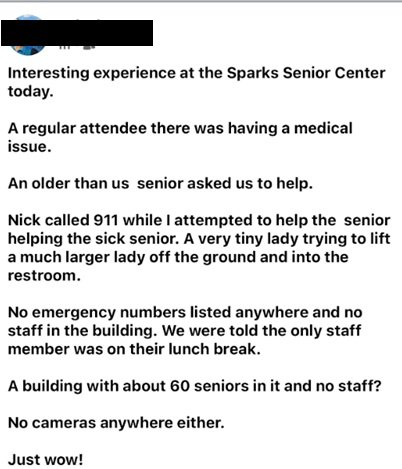 Another Example of Washoe County Not Caring About Seniors