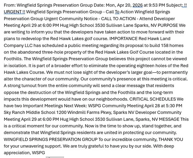 Development vs. Community: Wingfield Springs