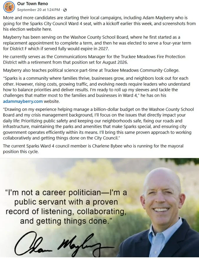 Adam Mayberry: Definitely Not a Career Politician (Just Don’t Check the ...