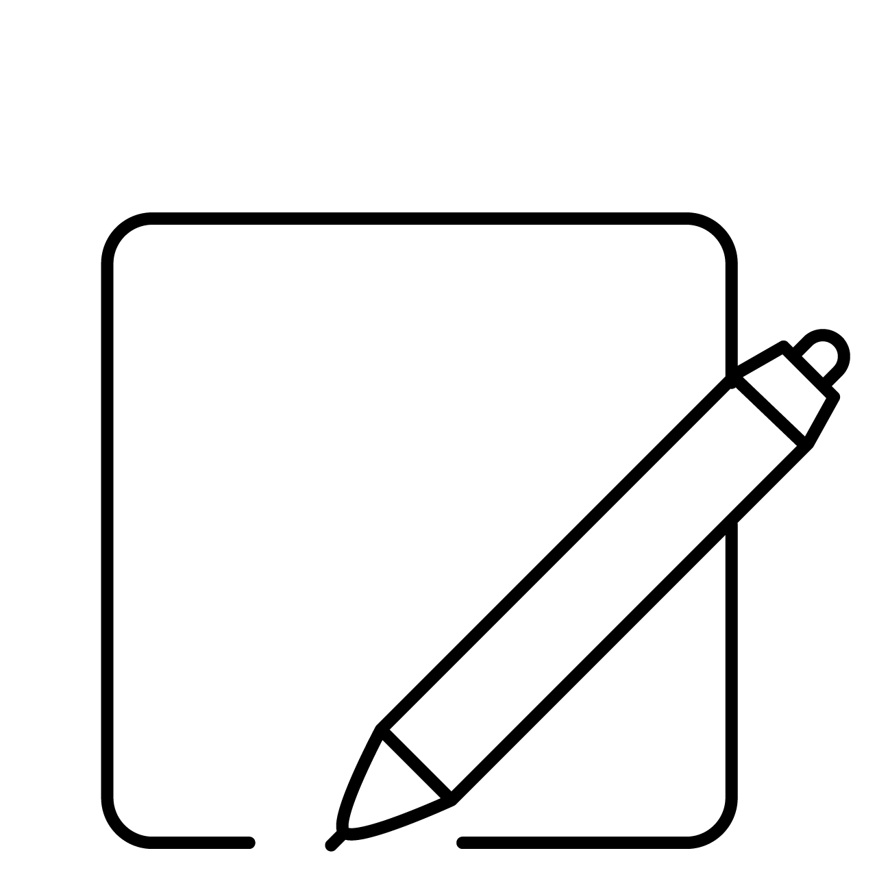 Stylus drawing a square