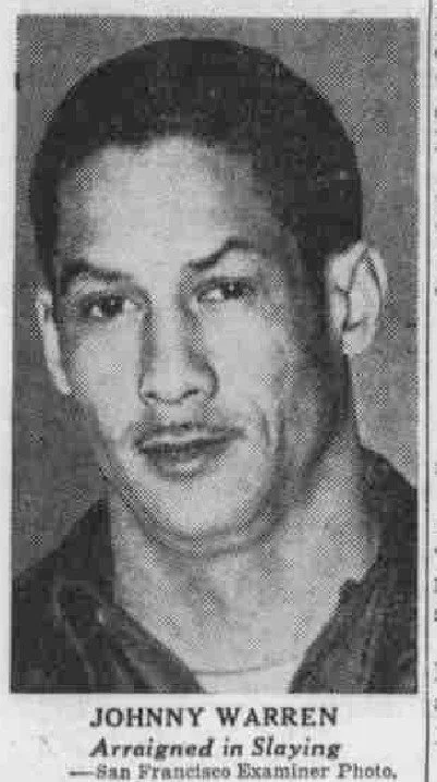 While in San Francisco recently, I went to the library there to have a look at the Chronicle/Examiner/Oakland Tribune archives to see how they covered the case. Johnny Warren was arrested in Oakland, and I found this picture of him in the SF Examiner