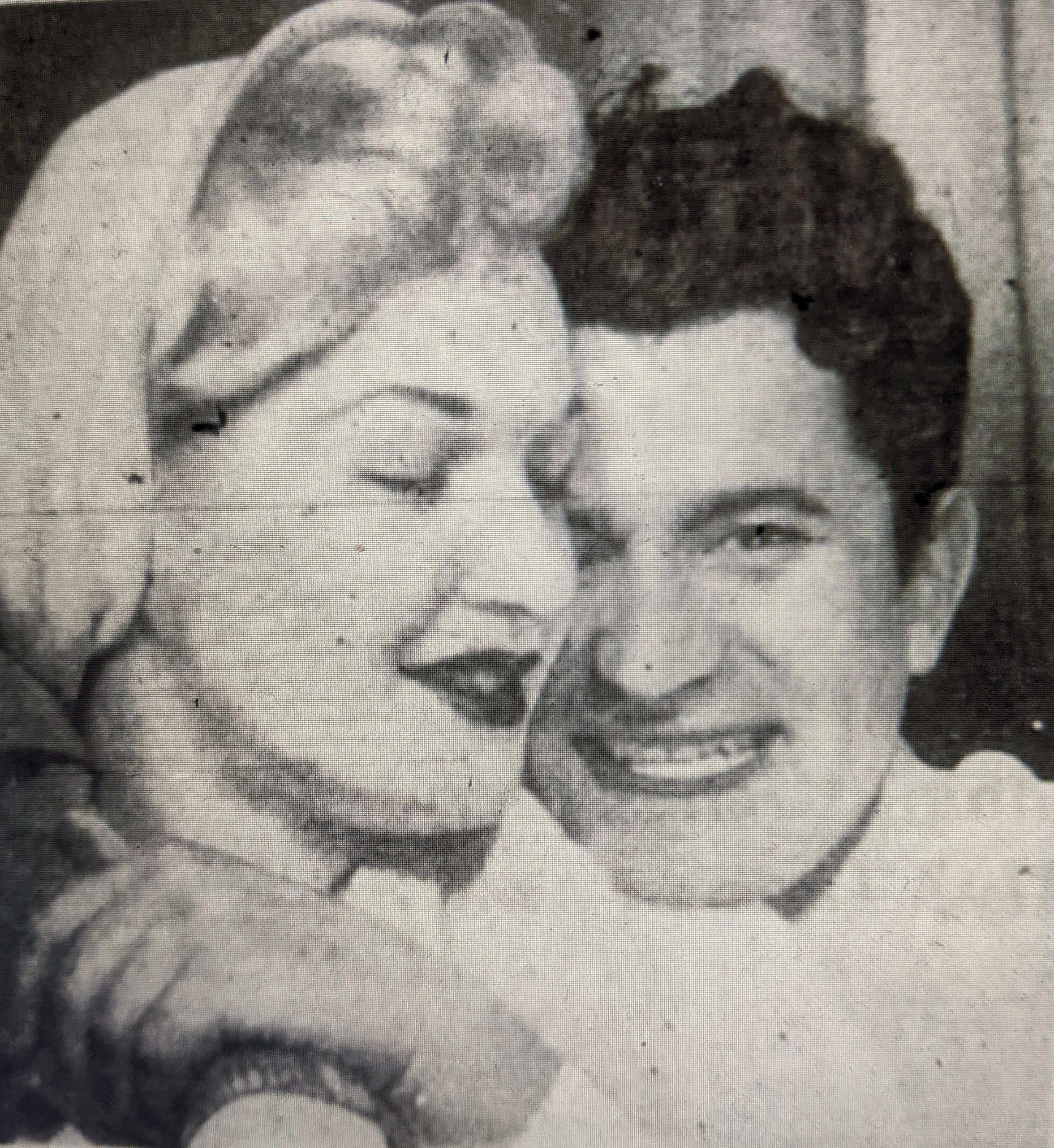 March 10, 1954 - in the wake of her suicide, the LA Daily News runs a picture of Diane and her friend William Colombany, who had come down to LA after she left Fairbanks, and had been her aide and confidant. He had identified her body at the Hollywoo