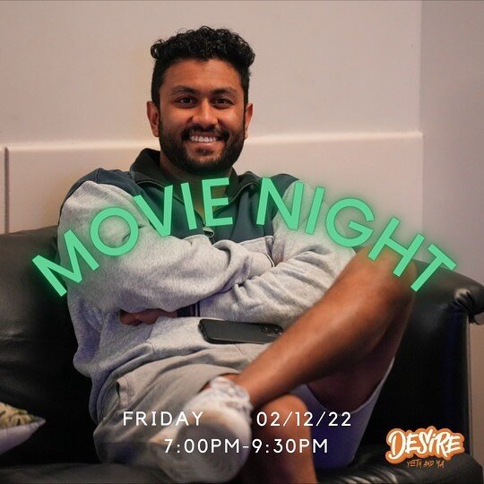 Good morning everyone! Just letting you all know we have desire this Friday at 7pm for 

🍿MOVIE NIGHT🍿 

Movie is still being decided but come along for a fun night of a movie, food and fellowship! 🍕 

Be sure to bring some friends as well ⭐️