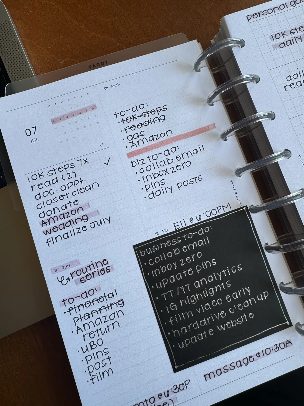 minimal planner inspiration