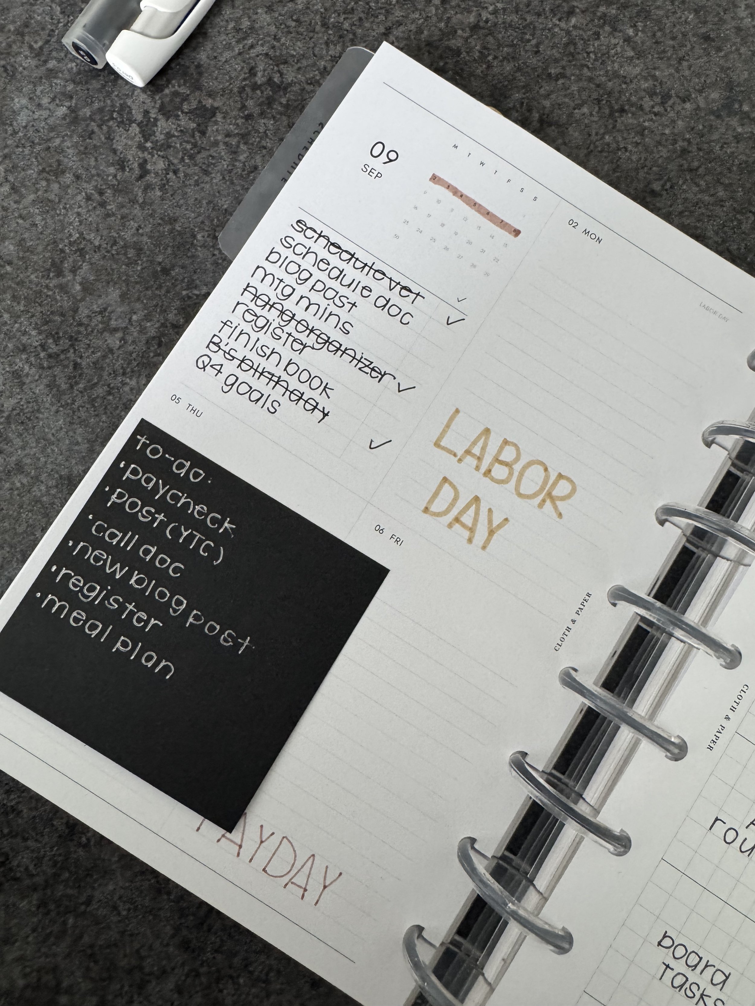 stationery planner 