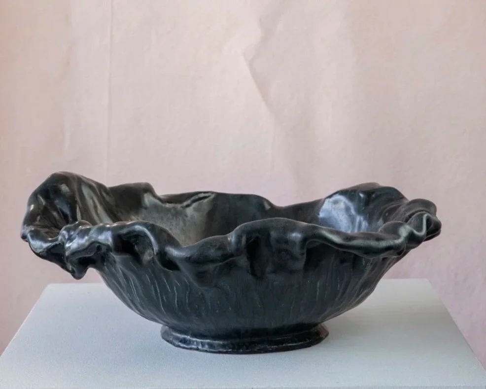 Charcoal Cloud Bowl-
Porcelain Paper Clay
16"Wx6"H