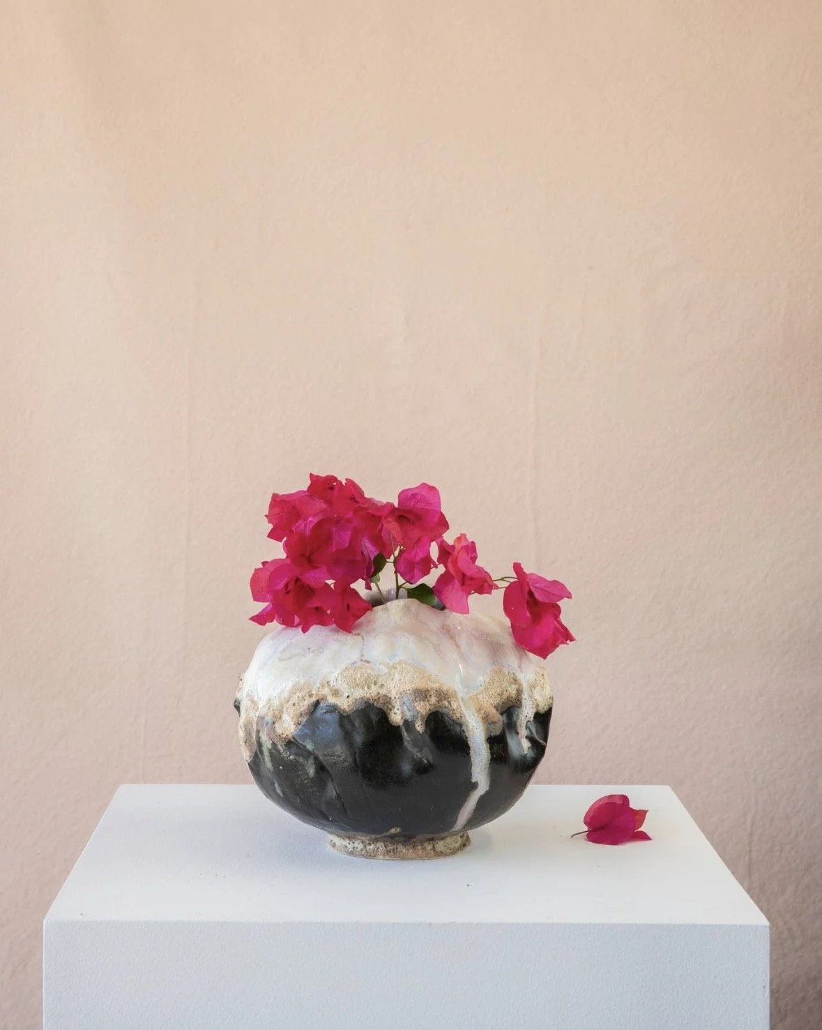 Hachling- 
Porcelain Paper Clay Low Vessel
8"Hx6"W