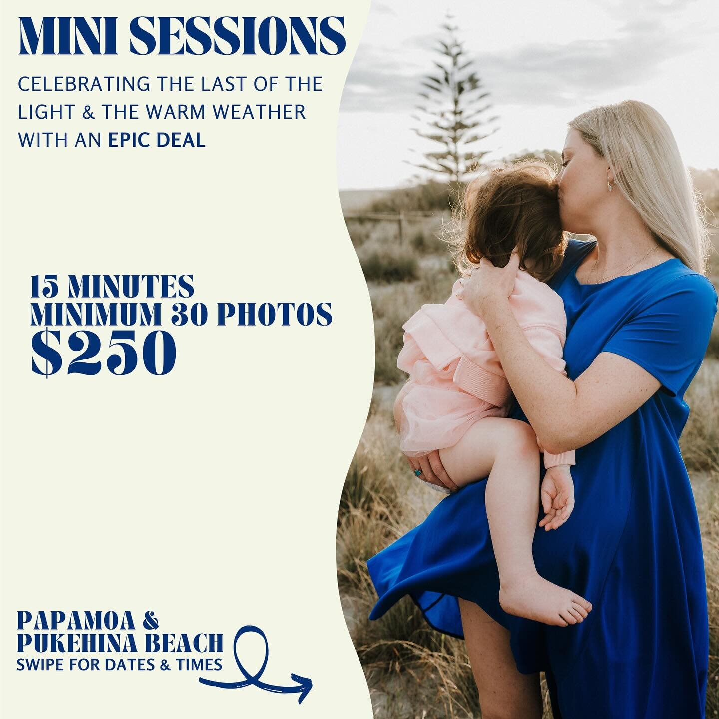 An absolute STEAL! 

If you&rsquo;ve been to one of my minis, you&rsquo;ll know just how much value we can squeeze in to your session. 

I&rsquo;m going to be head down bum up in Mahi through April, a lot of behind the scenes admin and planning so ge