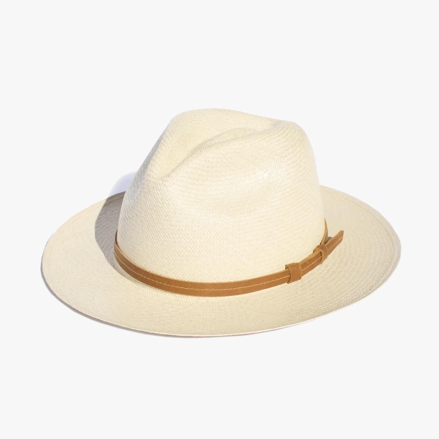 Wyeth Miguel Black Straw Panama Hat w Leather Strap Wide Brim Straw Panama Hat – Black Leather Band | The  main image 2