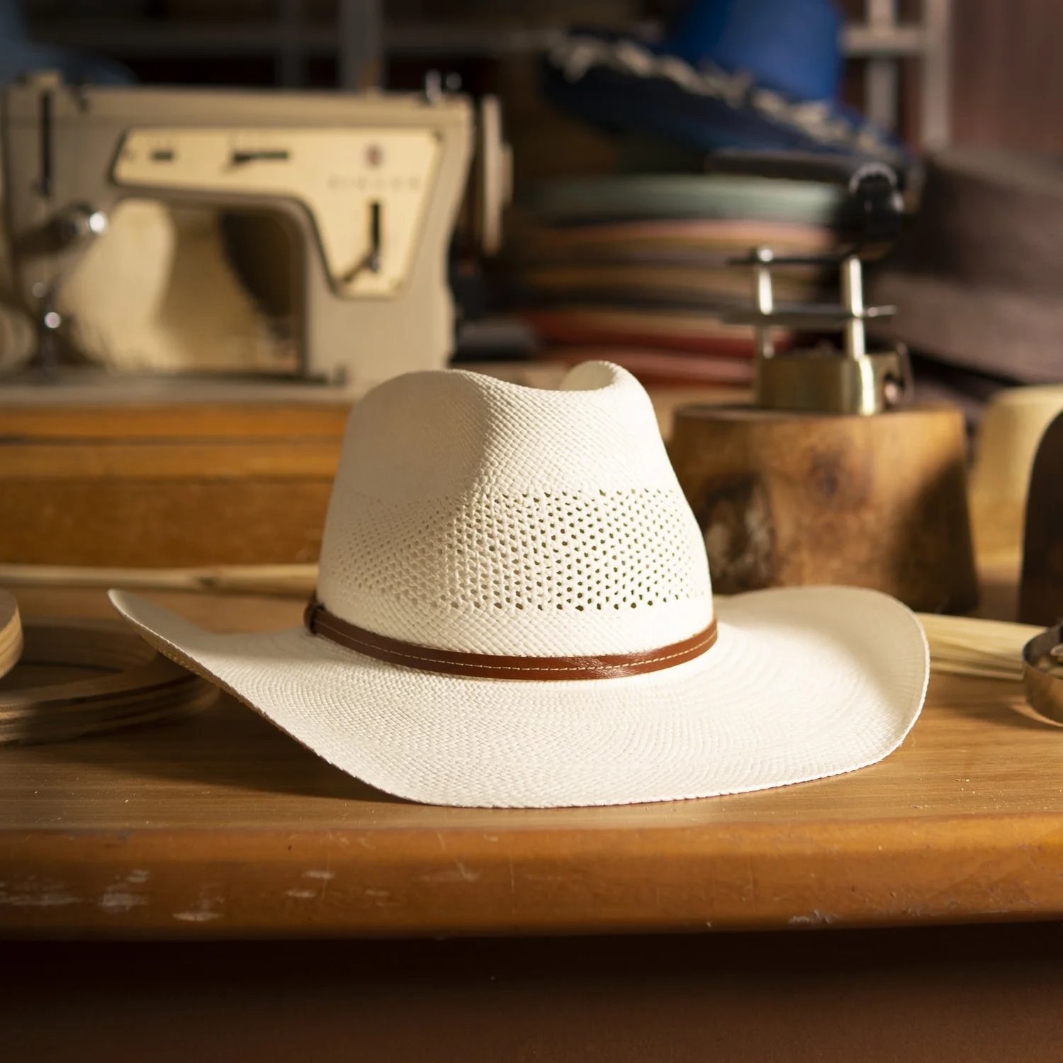 Straw Cowboy Hat with Two Removable Decorative Bands, Sun Protection Funcredible Straw Cowboy Hat - Woven Cowgirl Hat with 3  main image 3