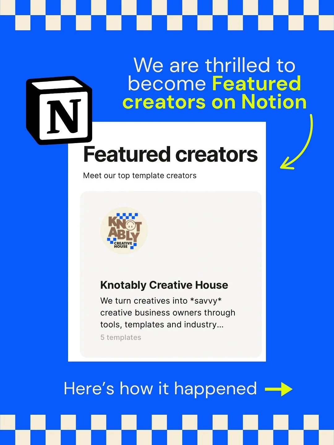 🥳🥳🥳

Comment NOTION below to supercharge your creative business toolkit 🏁