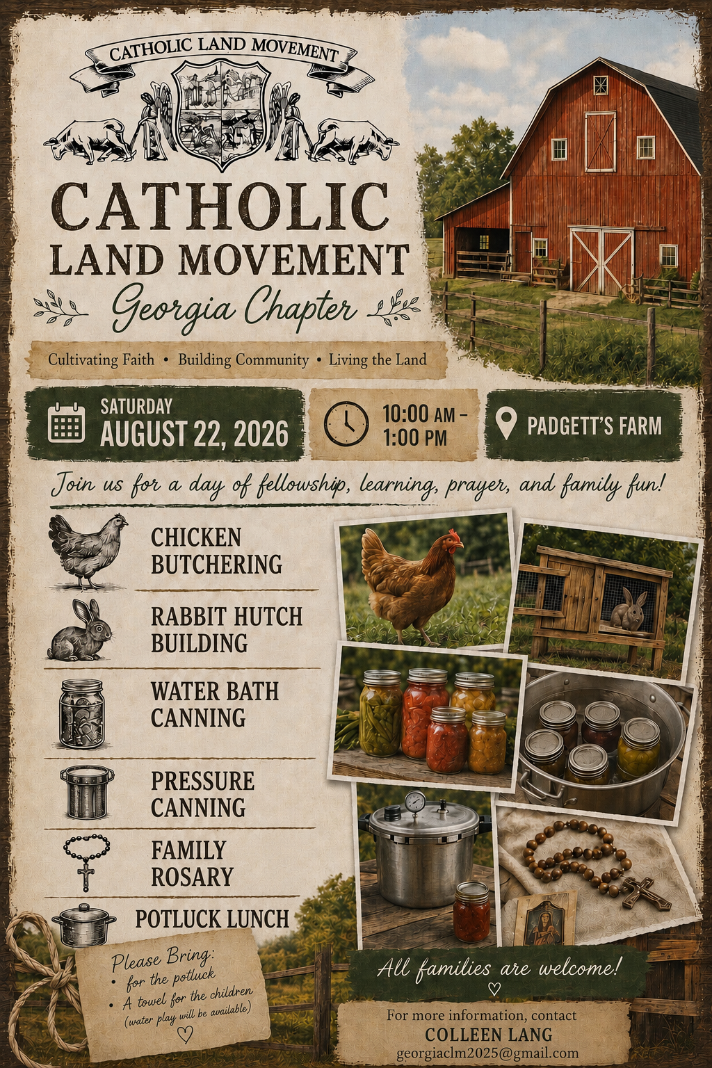 Georgia Chicken Butchering, Rabbit Hutchs, & Canning