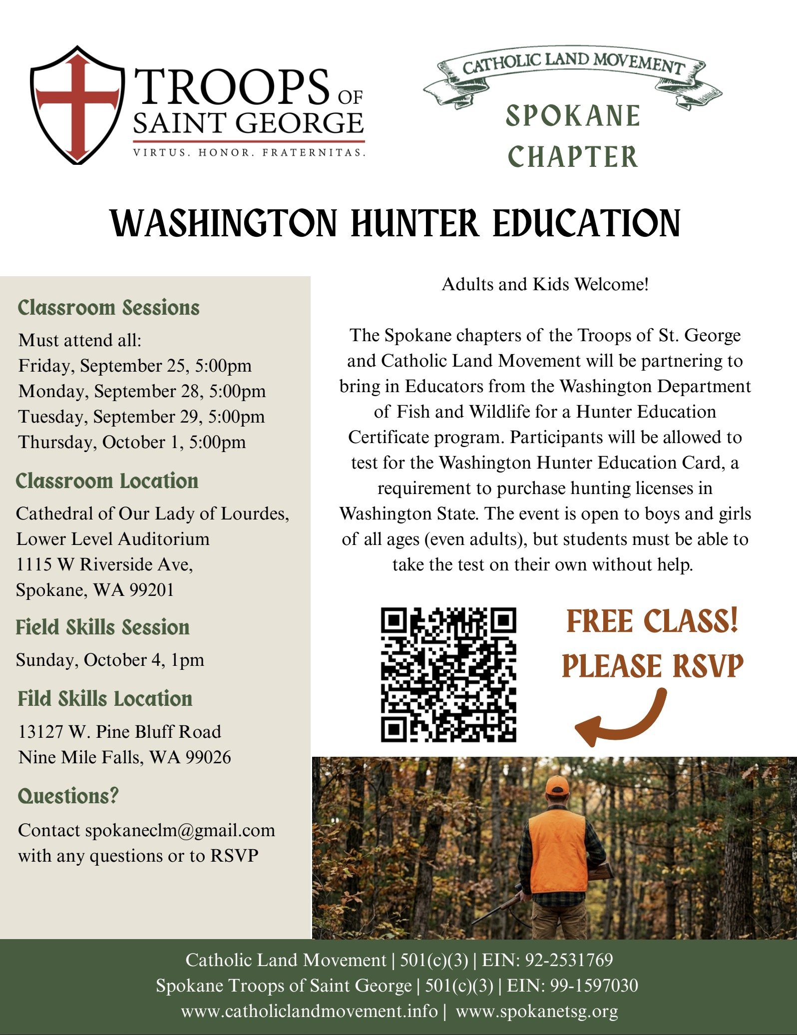 Spokane Hunter Education (First Session)