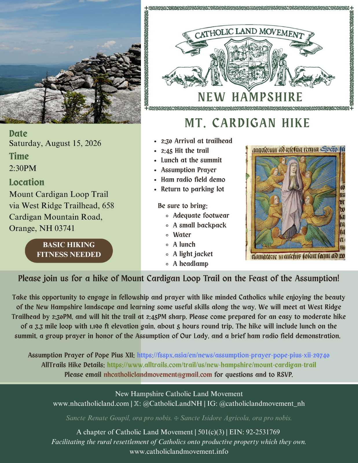 New Hampshire Mt. Cardigan Hike