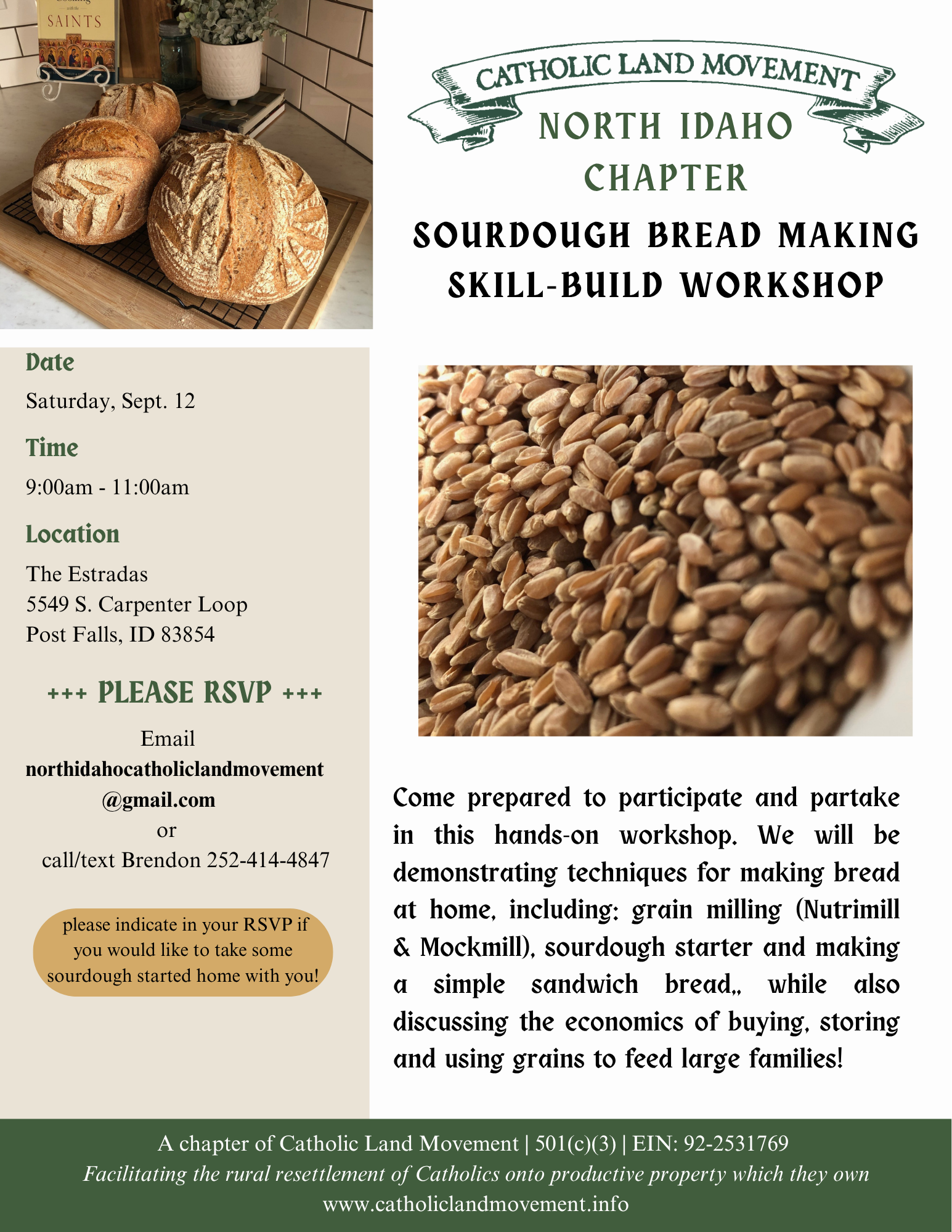 North Idaho Bread Making Workshop