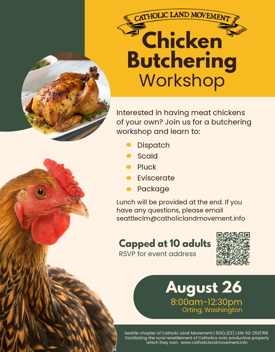 Orting, WA Chicken Butchering Workshop