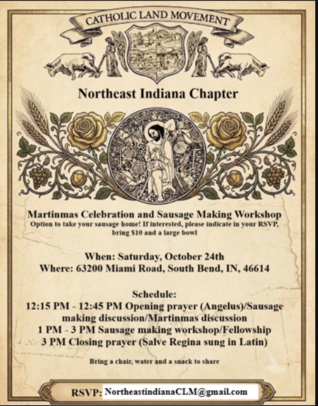 NE Indiana Chapter Martimas Celebration & Sausage Making