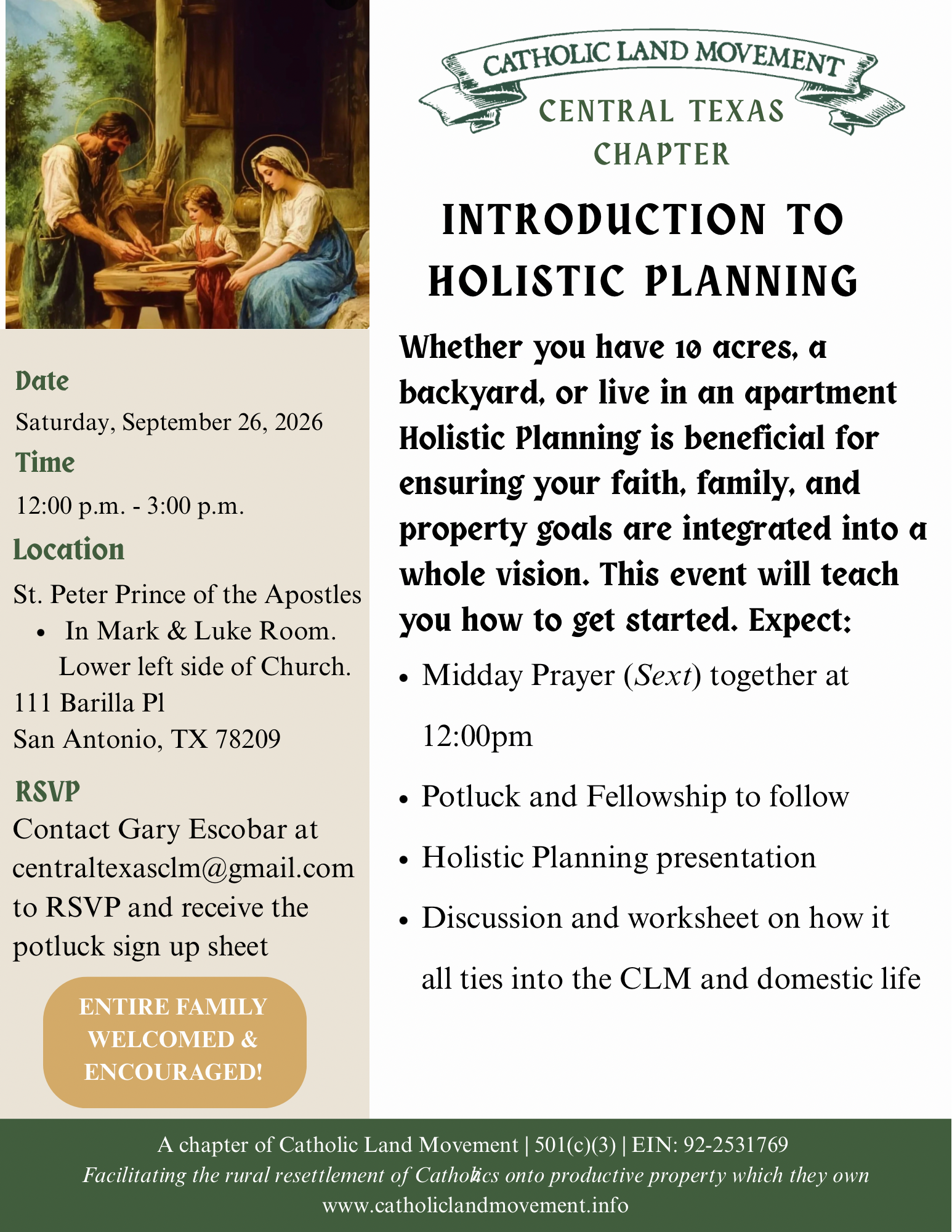 Central Texas Chapter 'Holistic Planning' Intro
