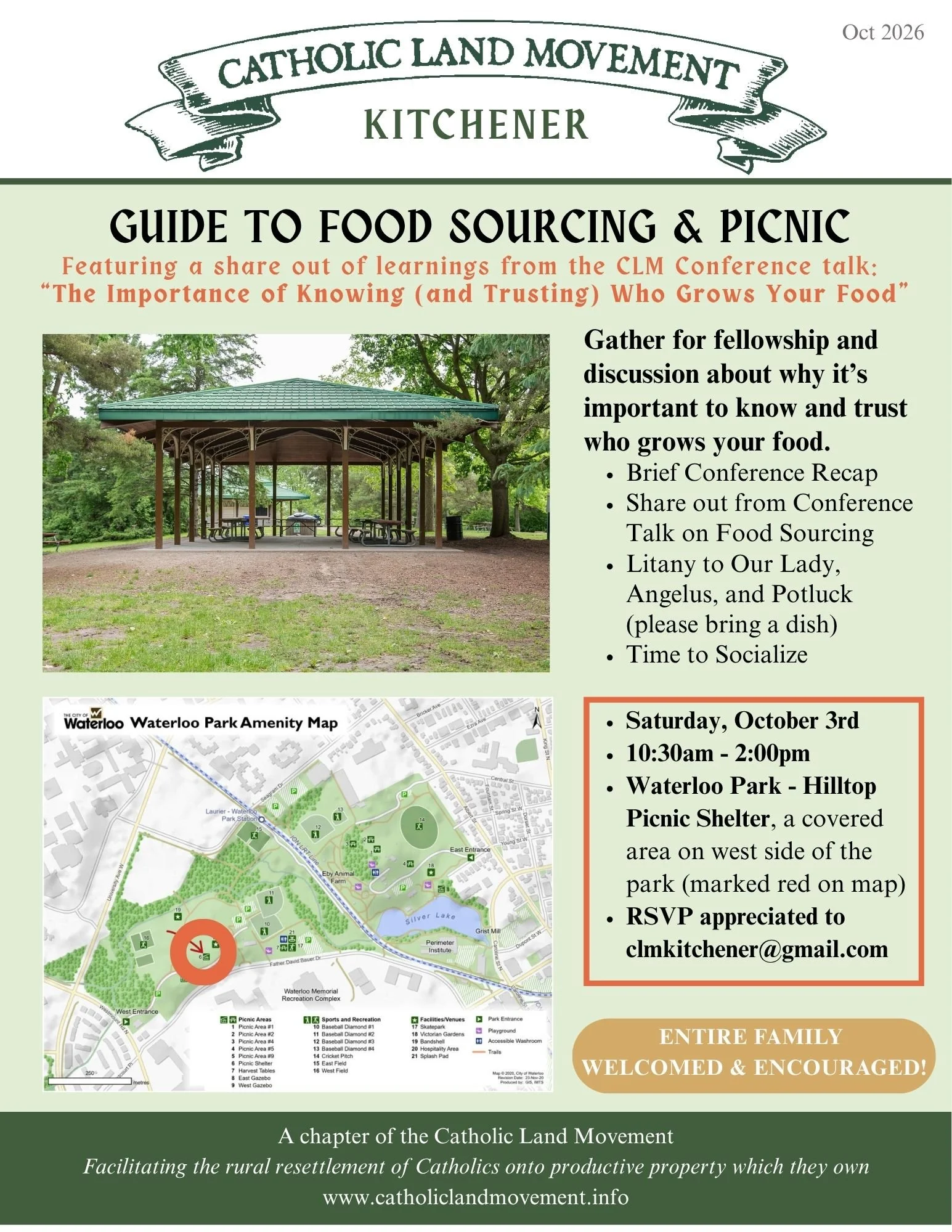 Kitchener Chapter Guide to Food Sourcing & Picnic