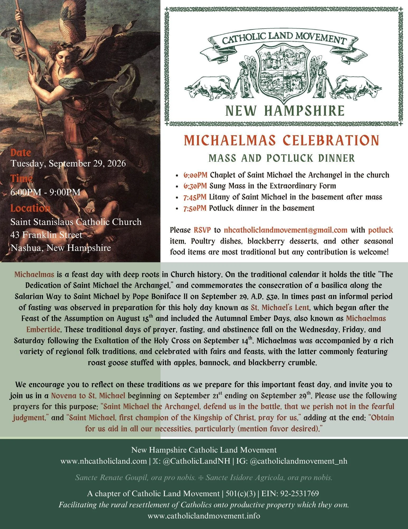 New Hampshire - Michaelmas Celebration