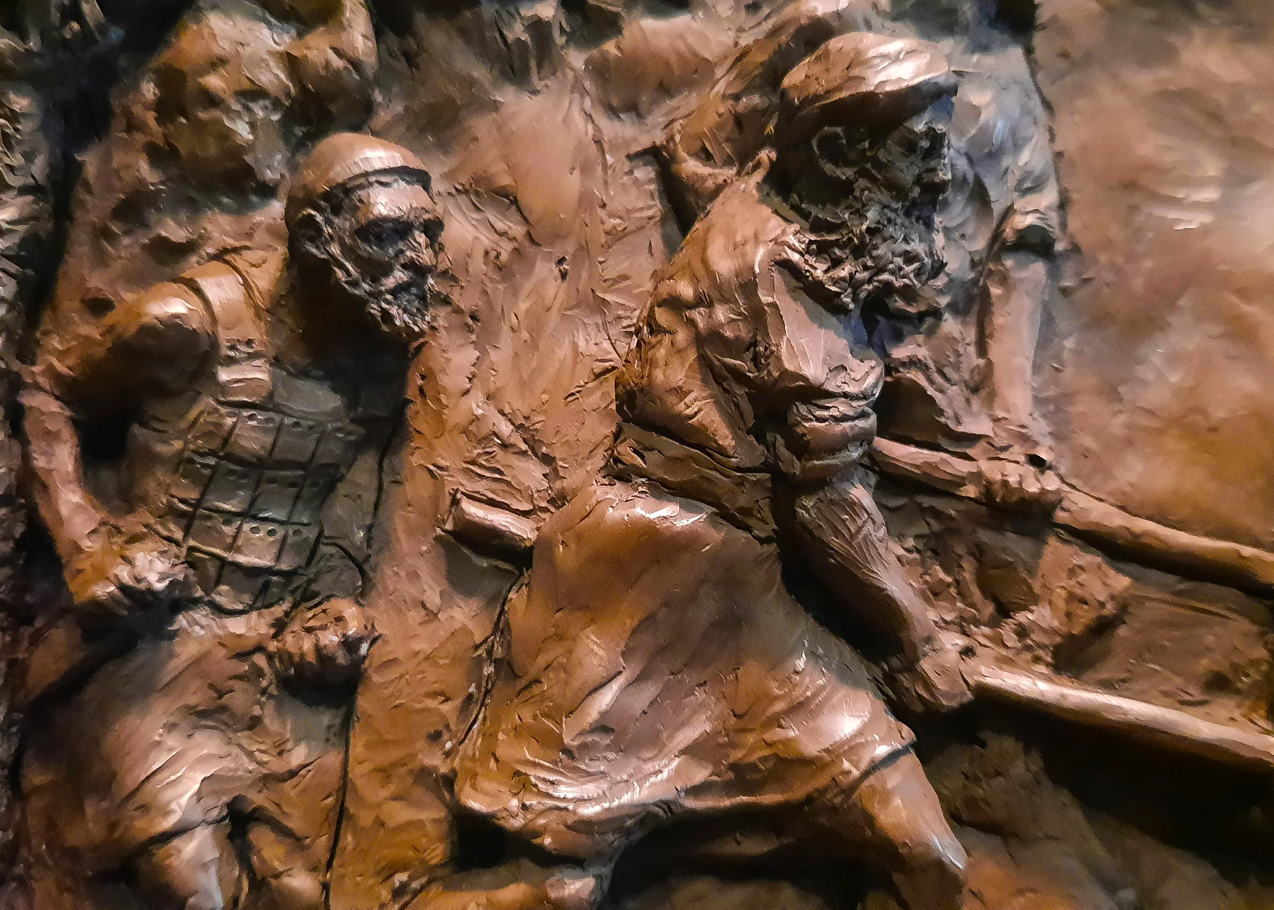 bronze sculpture of jericho with soldier