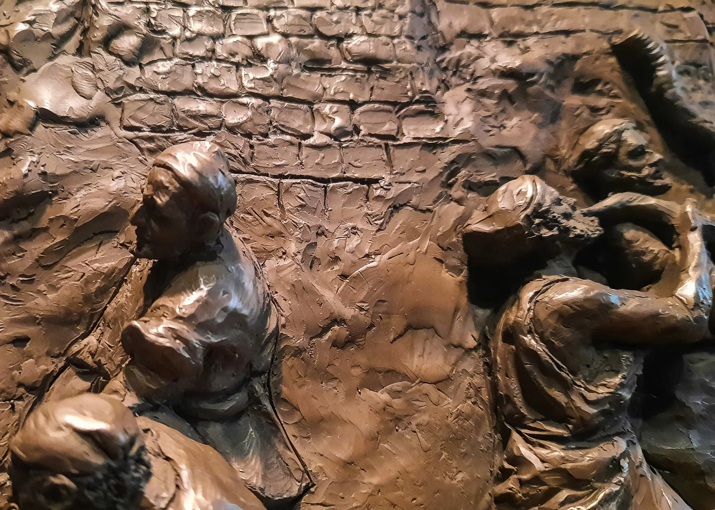 bronze sculpture close-up of jericho