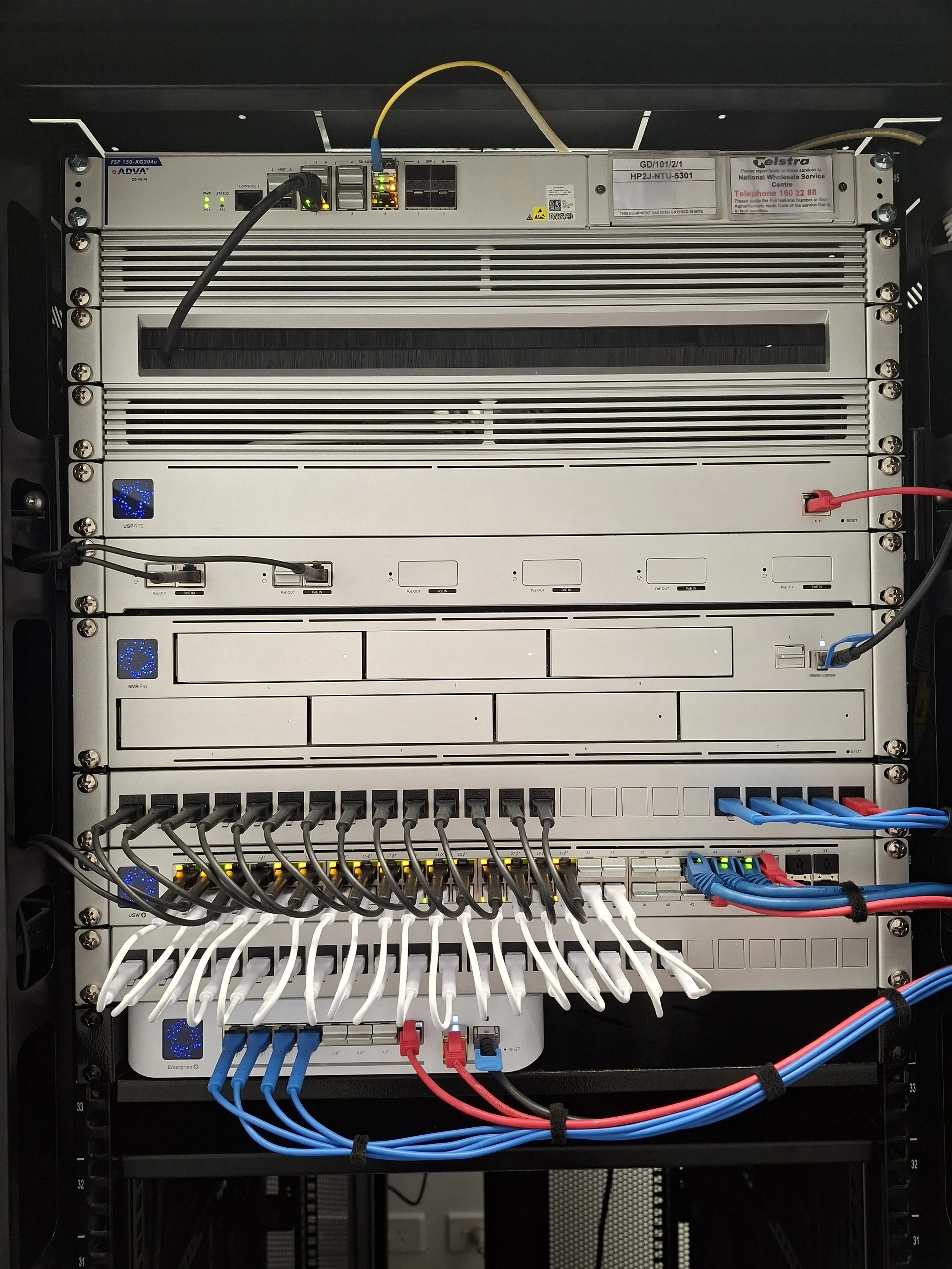 Recent Phone system Installers work Completed - Rack View