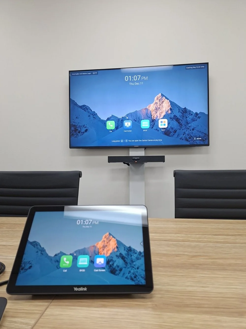 Recent Video Conferencing System Installers work completed. A Yealink MeetingBar A25 and CTP25.