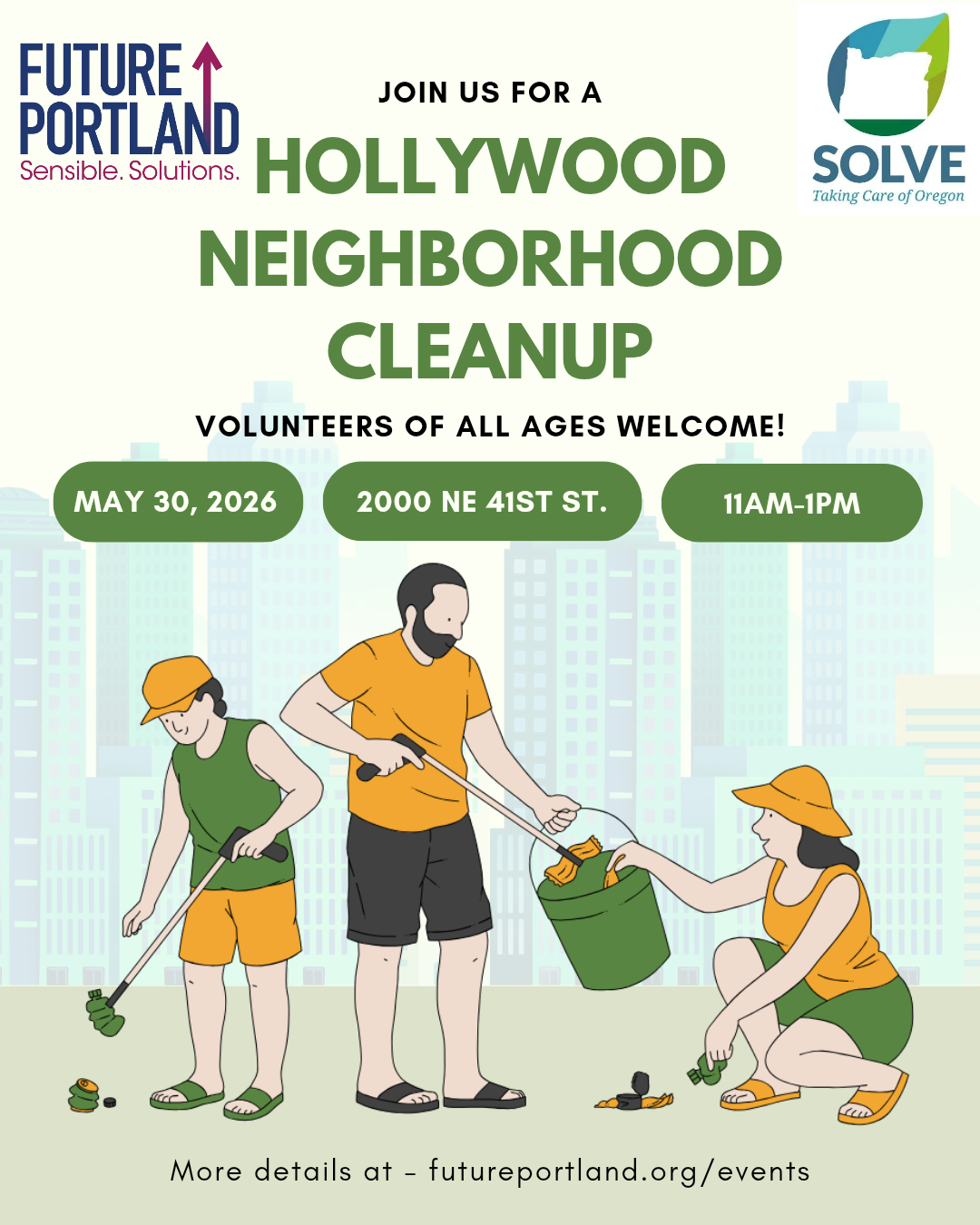 Future Portland SOLVE Cleanup - Hollywood Neighborhood