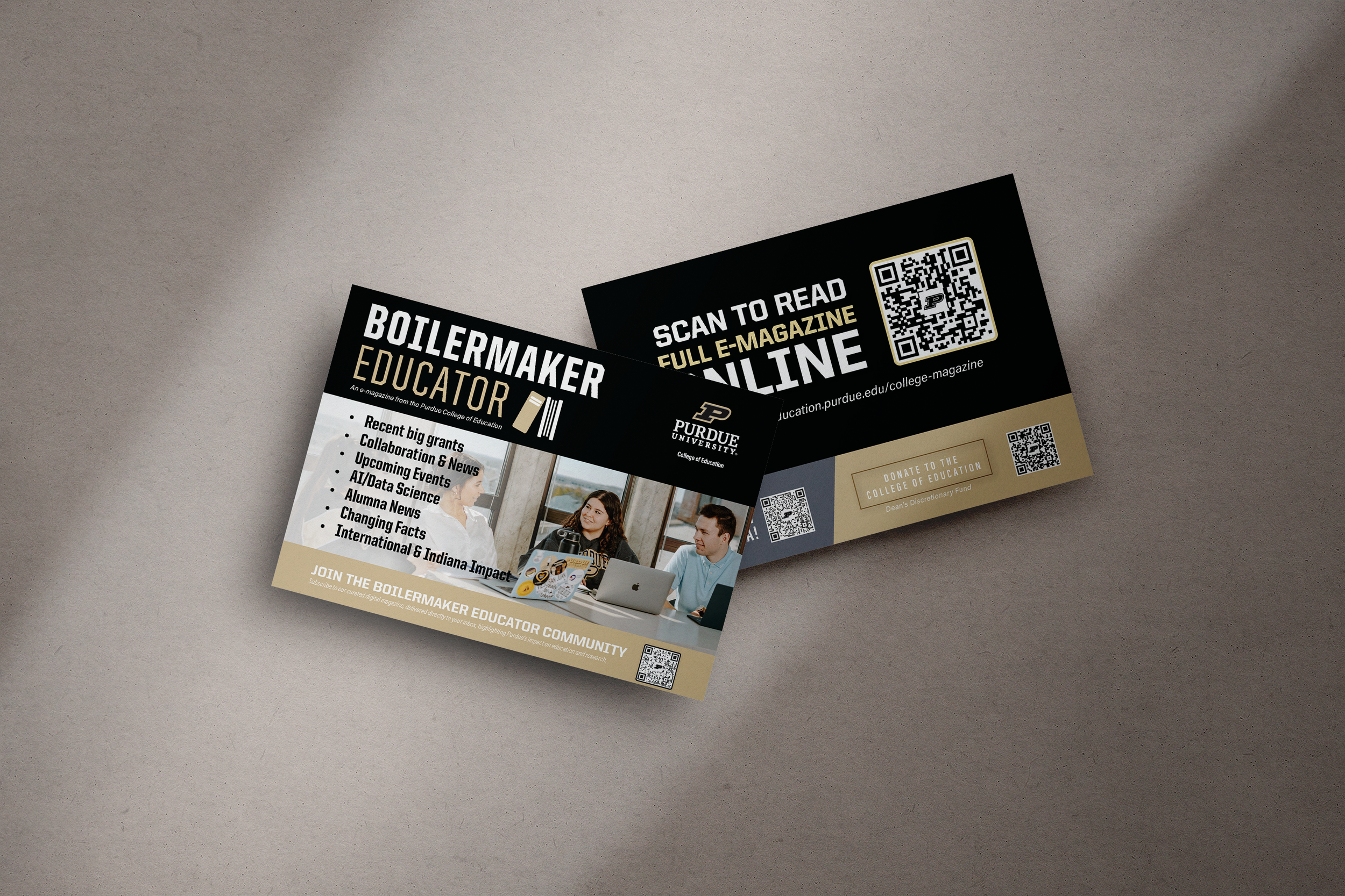 Purdue University® | Boilermaker Educator  e-News Subscription  Rack Card