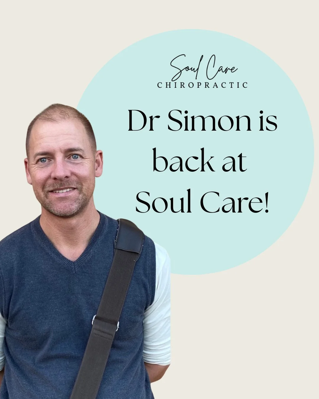 Dr Simon is back at Soul Care!

We are so happy that Dr Simon has returned to Soul Care Chiropractic to help out while Dr Kat is on maternity leave. 

Dr Simon brings his unique skills, embracing somatic care, chiropractic adjustments, dry needling a