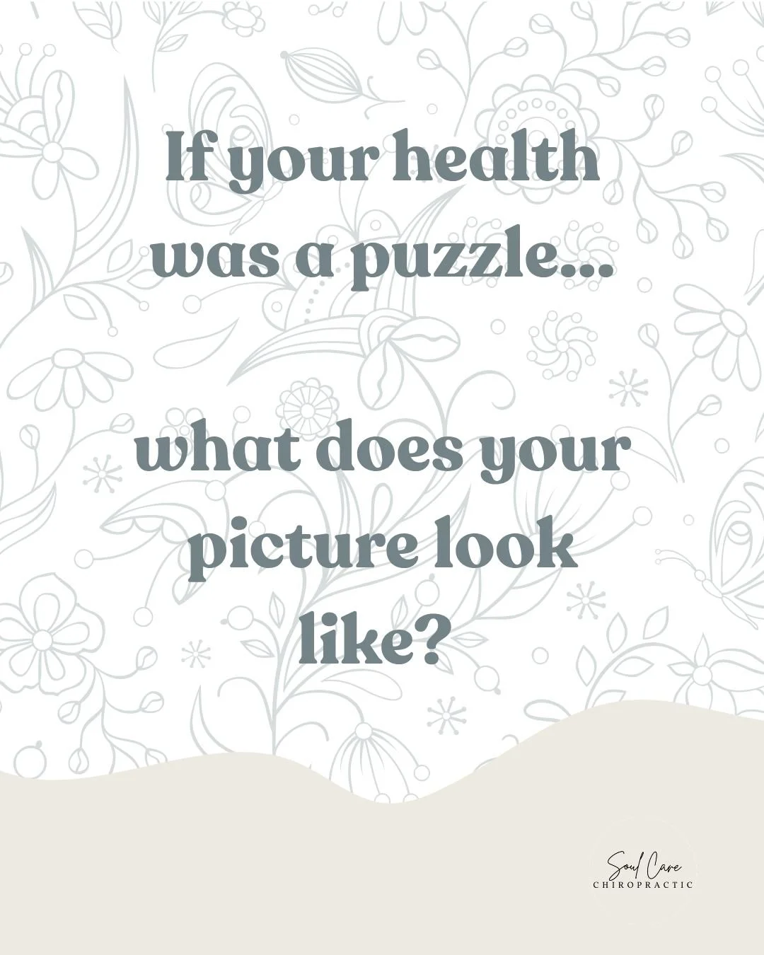 If your health was a puzzle&hellip; what would your picture look like?

If all the habits, routines, and rituals of your week came together to form a picture&mdash;what would it show?

A lush forest&hellip; or one under strain?

A calm stream and wat