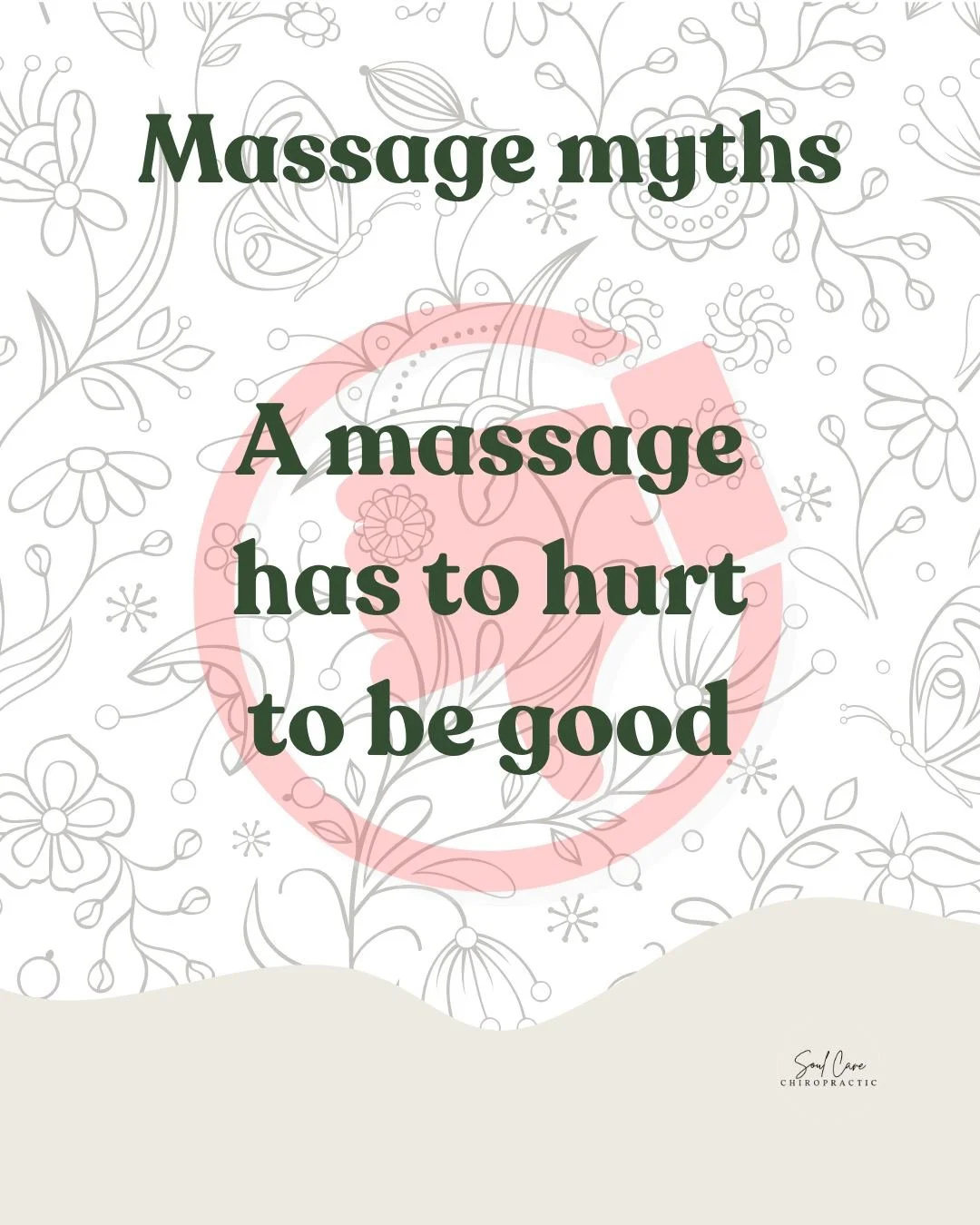 MYTHS ABOUT MASSAGE 💭

❌ Myth #1: "It has to hurt to work."
Effective treatment doesn't need to be painful. While some areas may feel tender, the best results often come from working with the body, not against it. If you've ever walked out