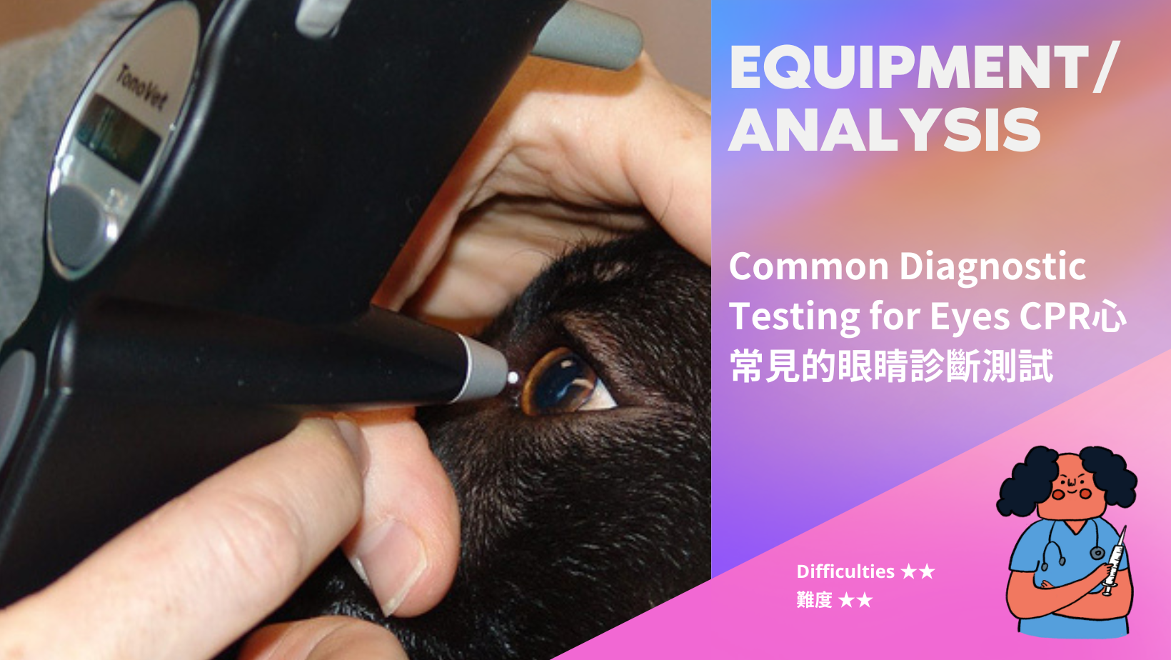 常見的眼睛診斷測試Common Diagnostic Testing for Eyes (難度: ★★)