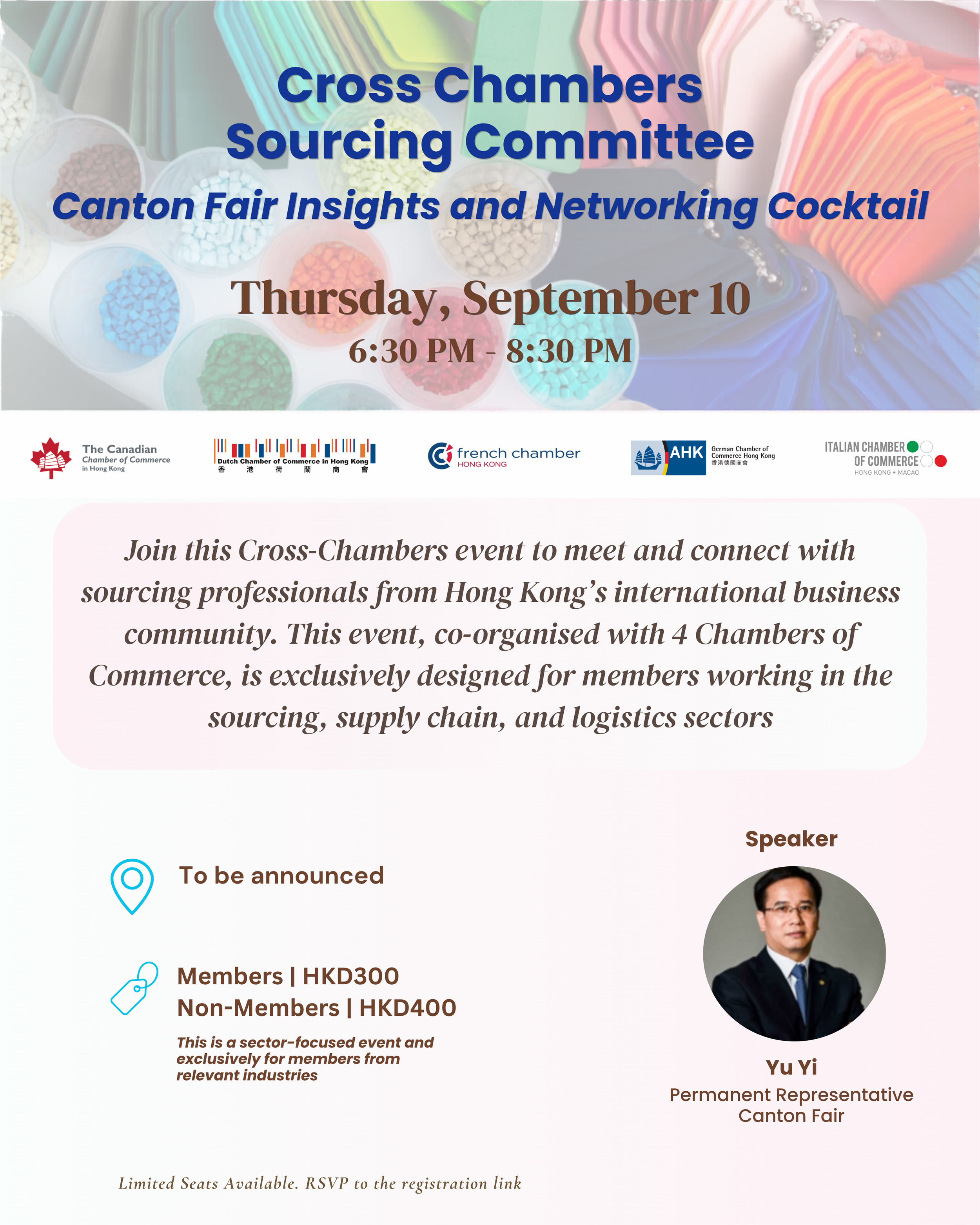 Cross Chambers Sourcing Committee: Canton Fair insights &amp; Networking Cocktail
