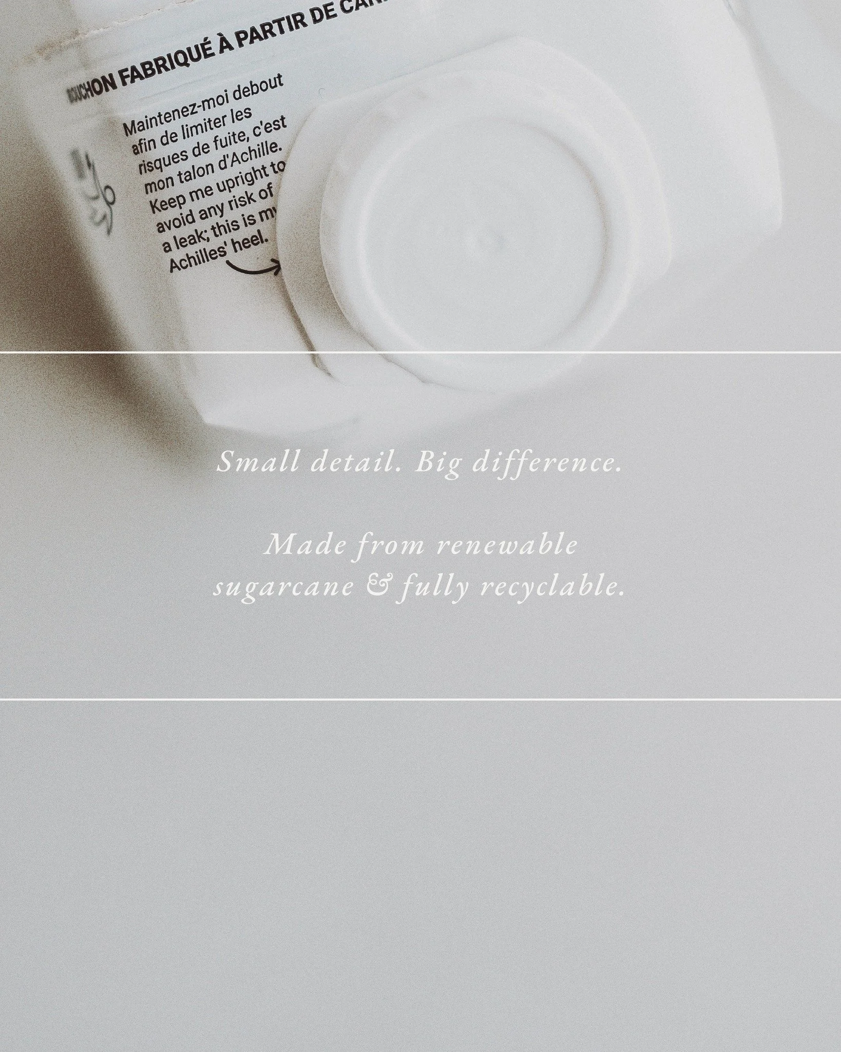 Every sip counts &mdash; and so does every detail.

Our screw caps aren&rsquo;t just functional; they&rsquo;re designed with the planet in mind. Made from sugarcane, a renewable resource, they help reduce dependence on fossil fuels while still being 