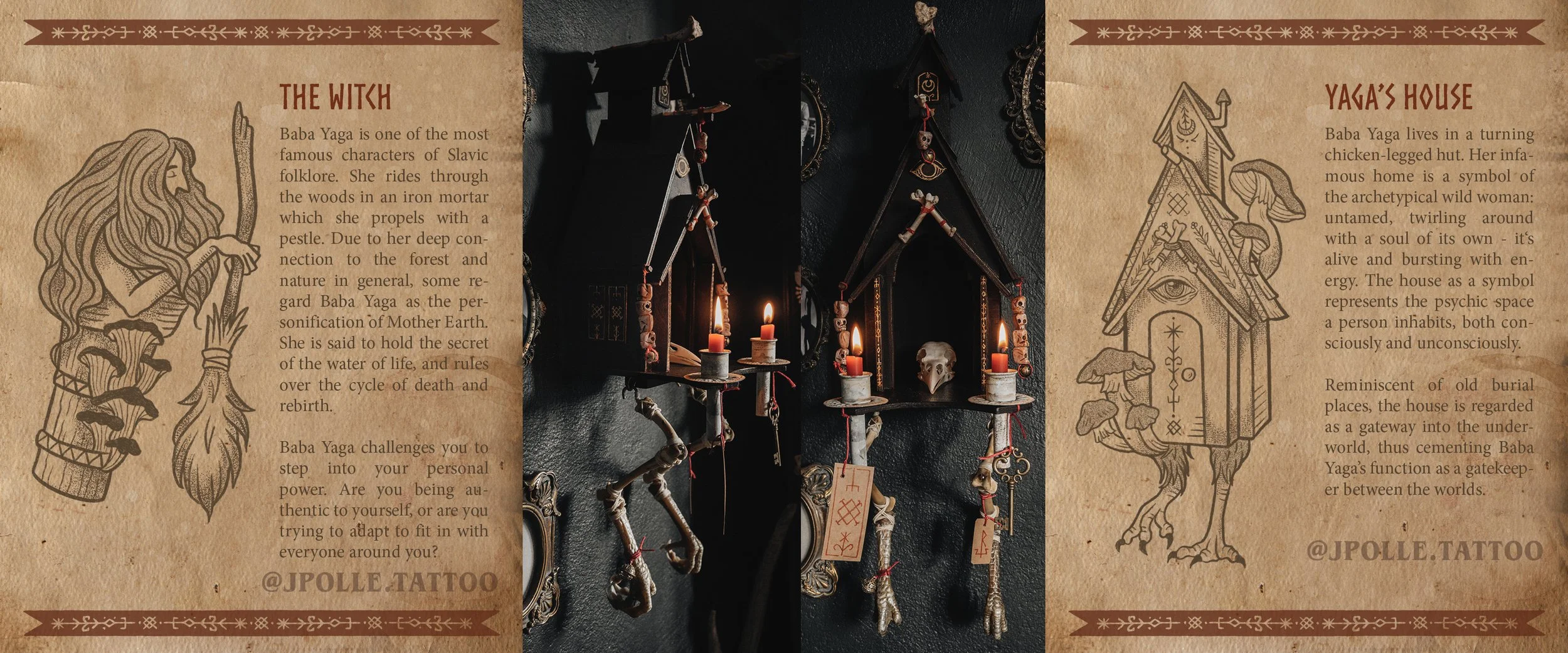 Baba Yaga Tattoo Designs by Johanna Polle Fine Pagan Art