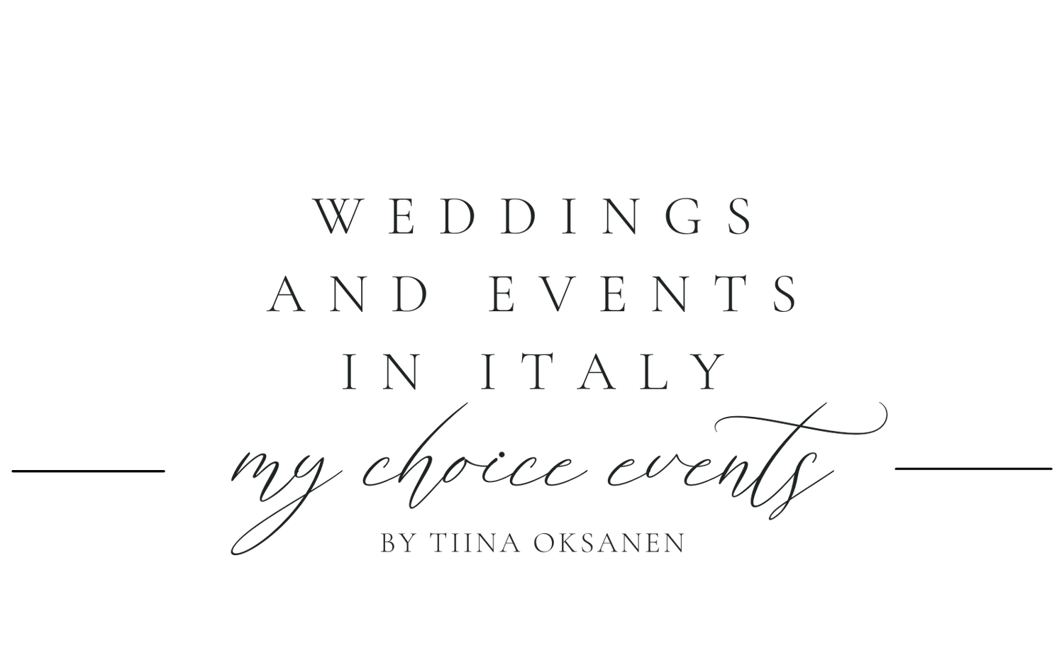 Weddings and events in Italy by wedding and event planner Tiina Oksanen