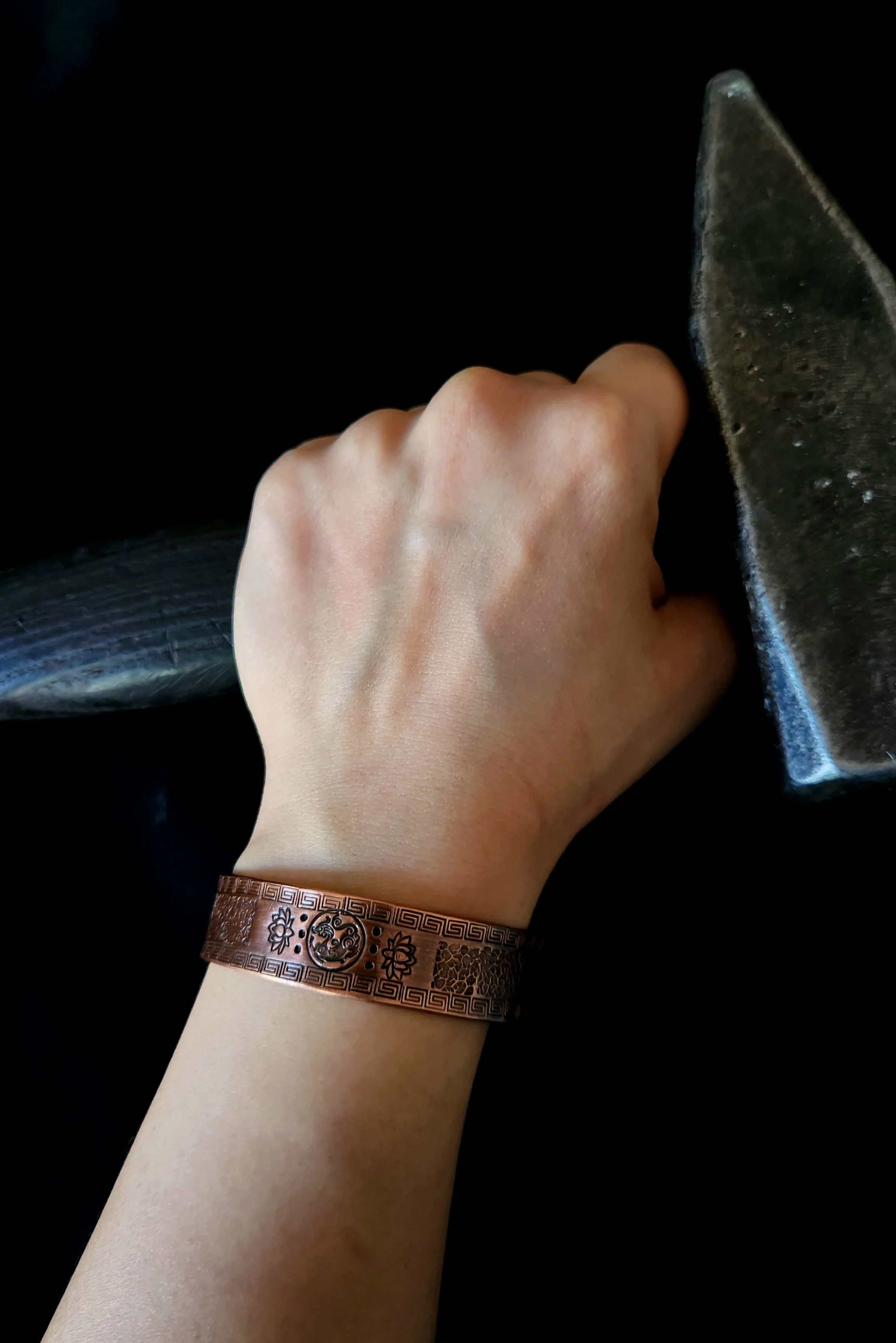 handmade copper cuff
