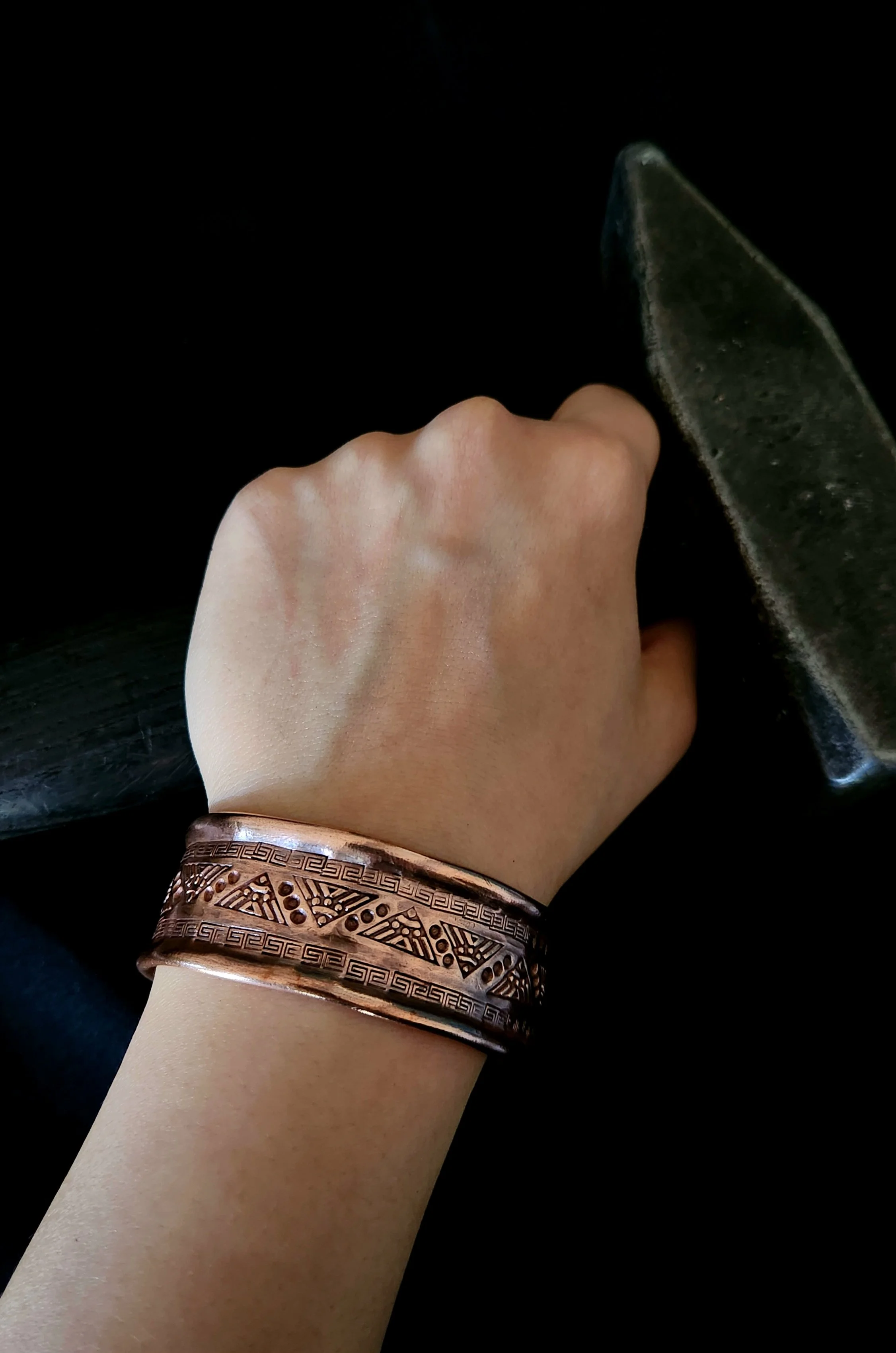 handmade copper cuff
