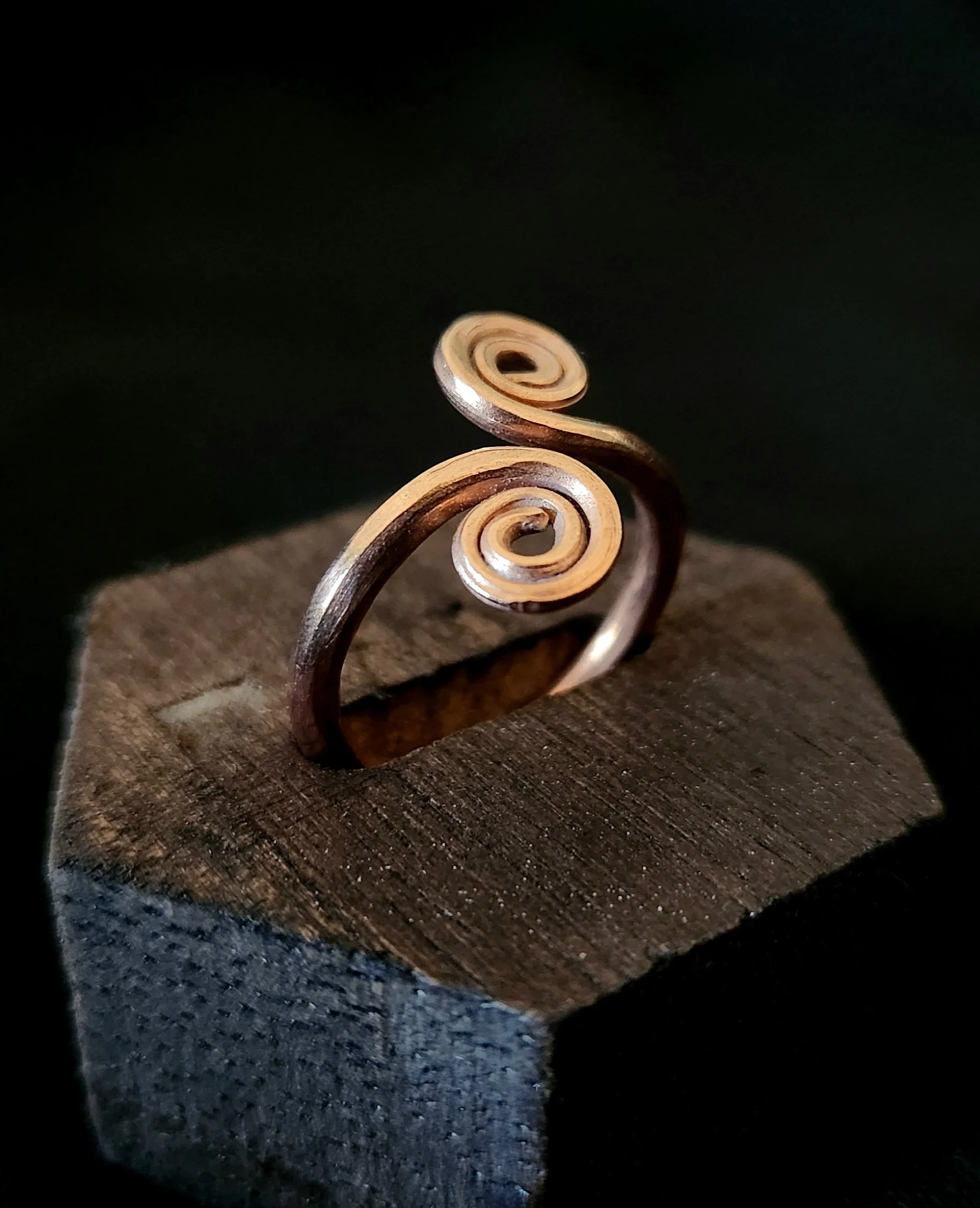 copper spiral ring