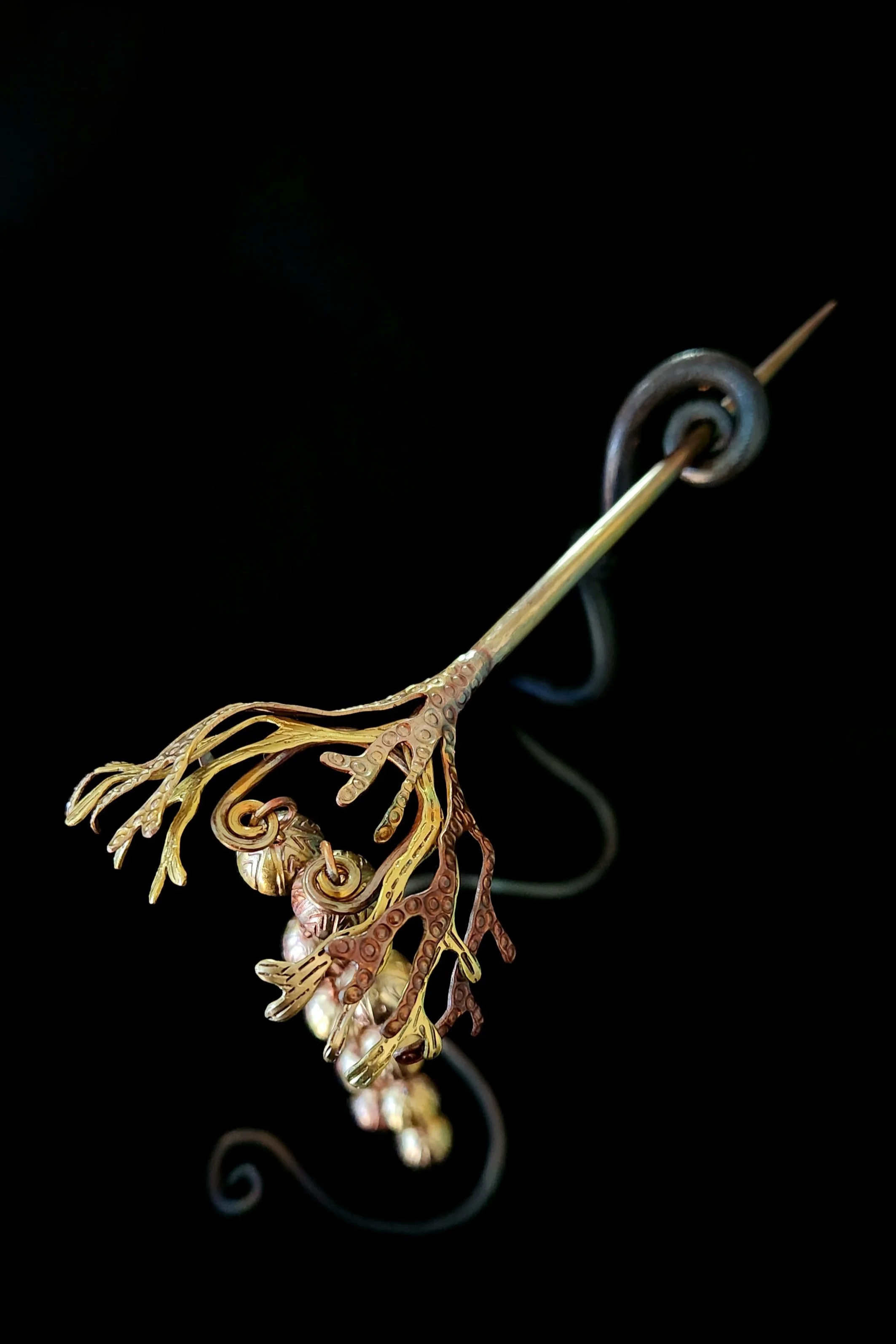 handmade copper hairpin
