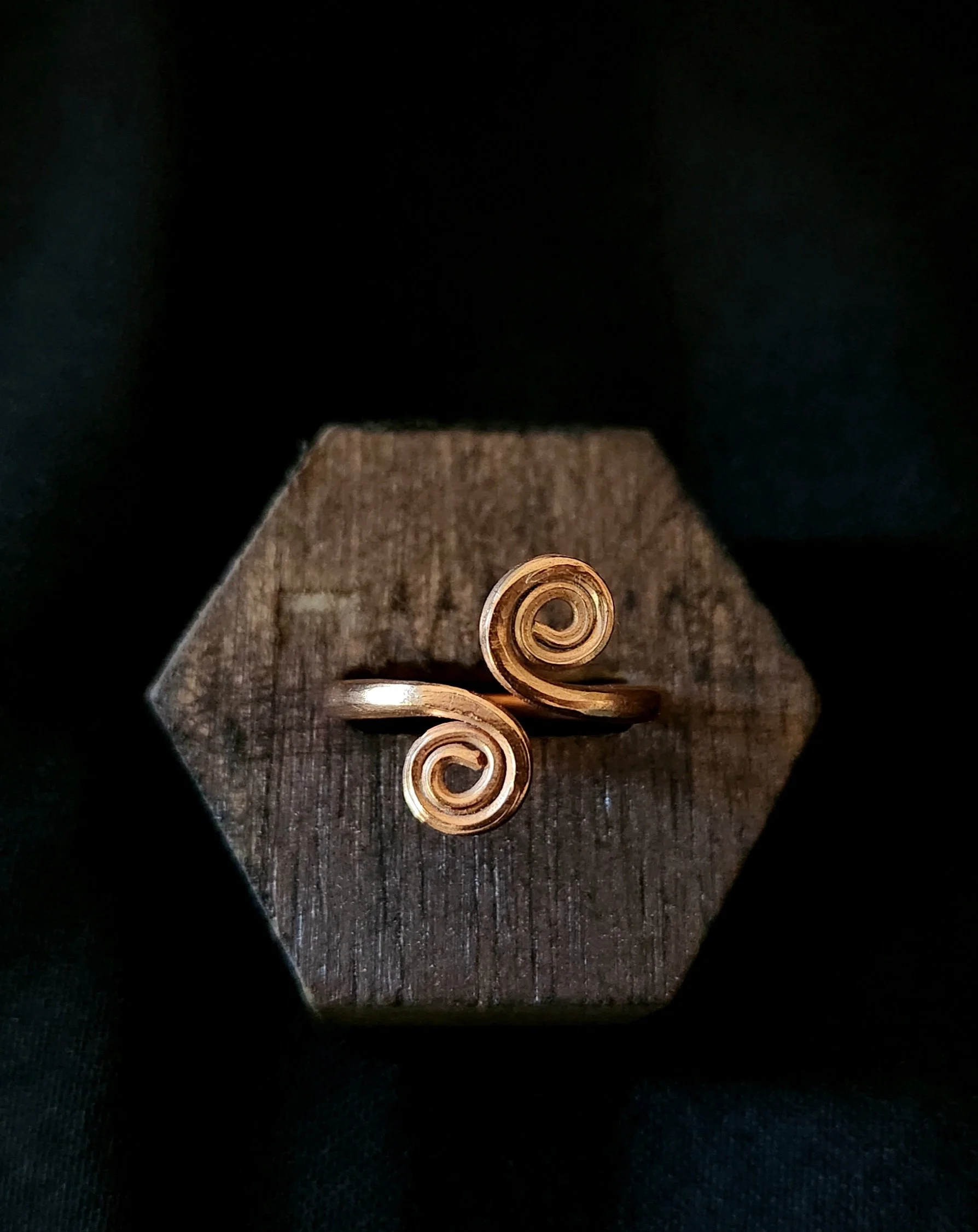 copper spiral ring